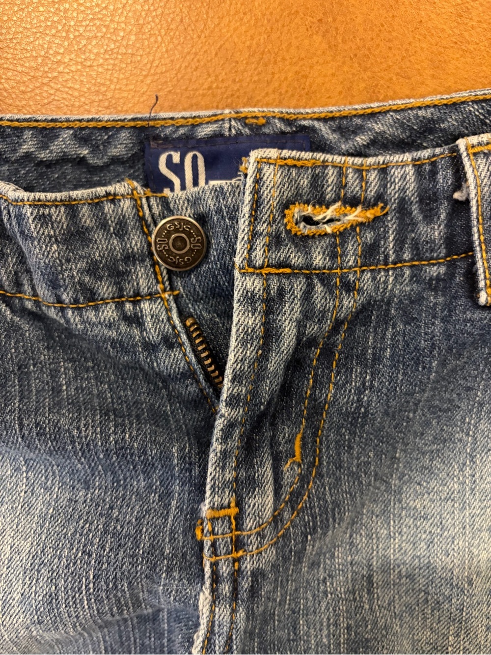 SO Denim Shorts Size 3 Mid Low Rise Y2K Vintage - Picture 7 of 7